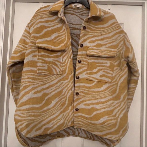 Anthropologie RAHI Zebra Shirt Jacket Size S - Picture 3 of 8